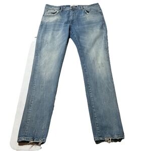 Richie Le Jeans Men Size 36x32‎ Light Wash Denim Straight Jeans